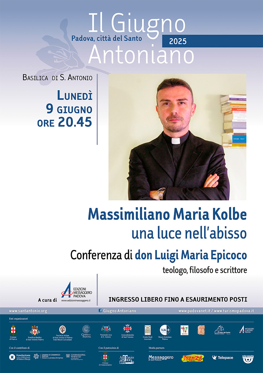 Locandina Giugno Antoniano 2025 per conferenza Luigi Maria Epicoco